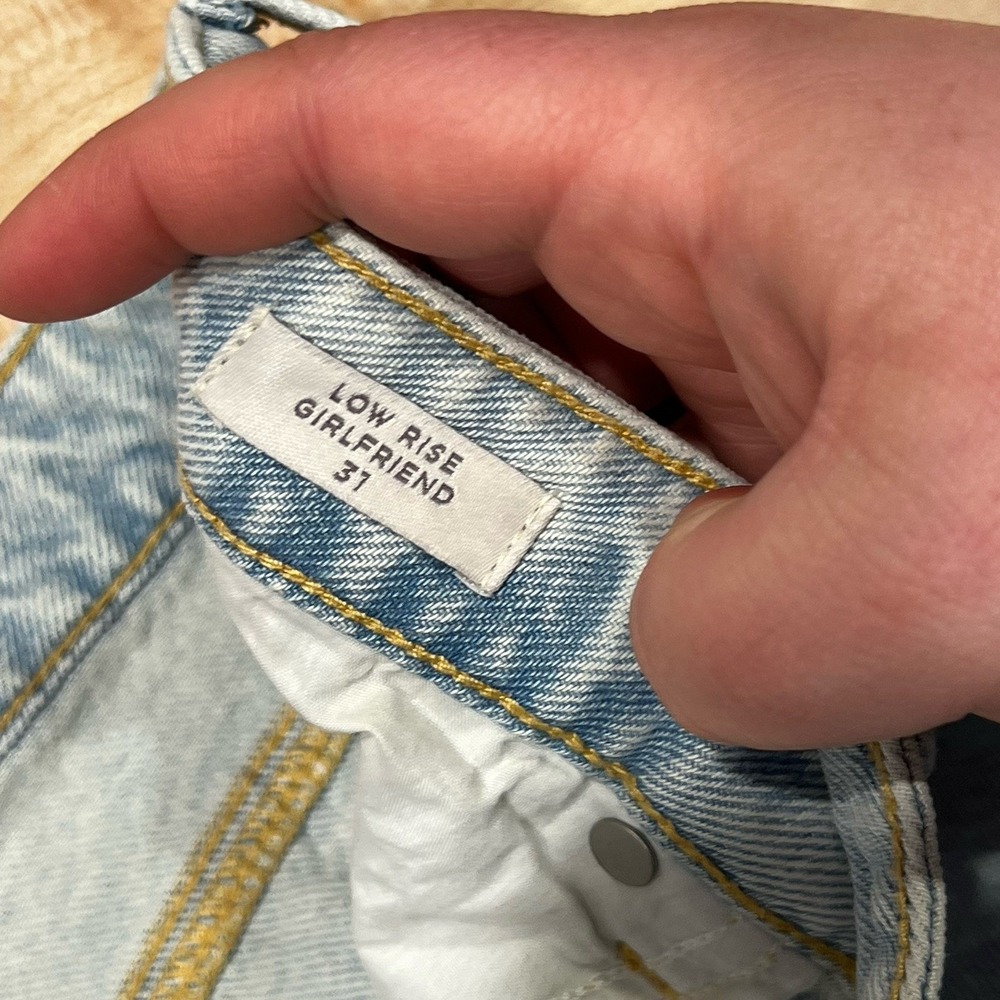 PacSun Low Rise Girlfriend Wide Leg Jeans Light Wash Size 31 - Picture 6 of 11